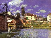 Alfred Sisley The Bridge at Villeneuve la Garenne Spain oil painting artist